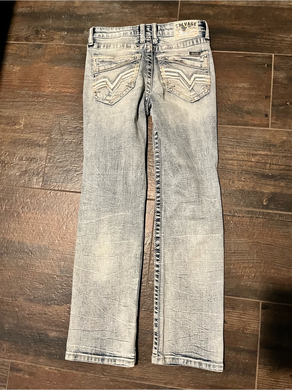 SALVAGE Blue jeans, mayhem straight Jr.
